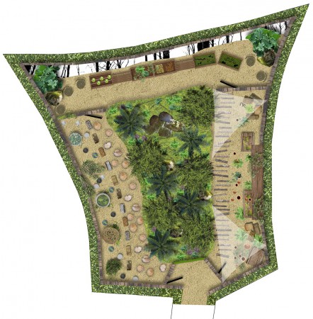 Plan masse du concours de Chaumont s/Loire 'Le Laboratoire'